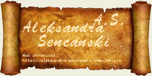 Aleksandra Senćanski vizit kartica